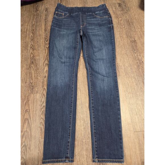 Chico's Denim - Chico's Elastic Waist Dark Wash Pulling On Jeggings Jeans Stretch Size 00R - US2
